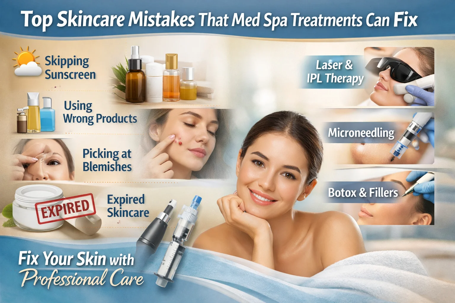 Top Skincare Mistakes That Med Spa Treatments Can Fix